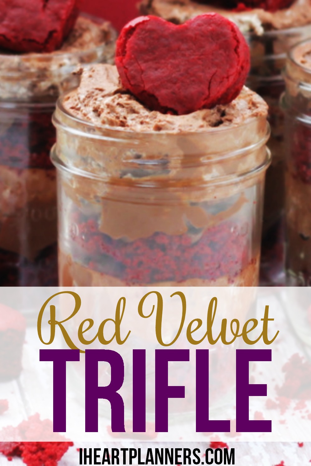Red Velvet Trifle - This chocolate dessert is perfect for Valentine's Day or any holiday! Red velvet cake with chocolate mousse and chocolate pudding. A match made in heaven! 
