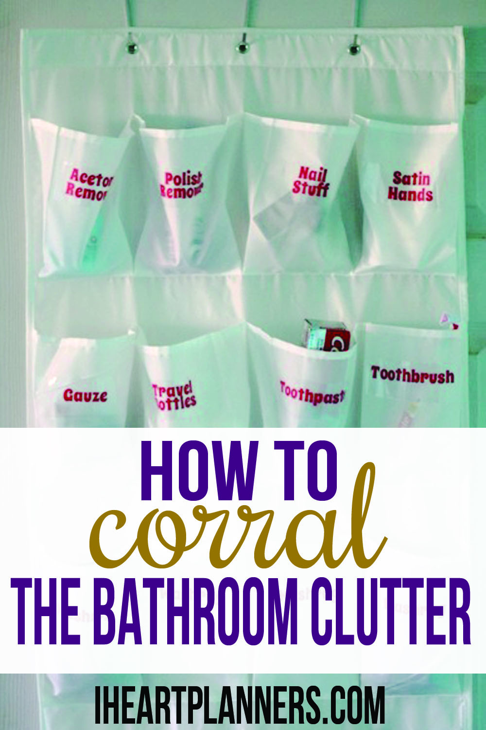 Is your bathroom clutter out of control? Here is a simple and easy way to keep your clutter under control. This inexpensive organizer will whip your essentials into shape quickly.