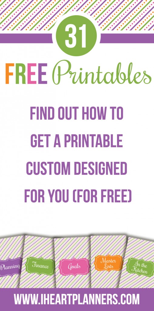How to get a custom designed printable for FREE!