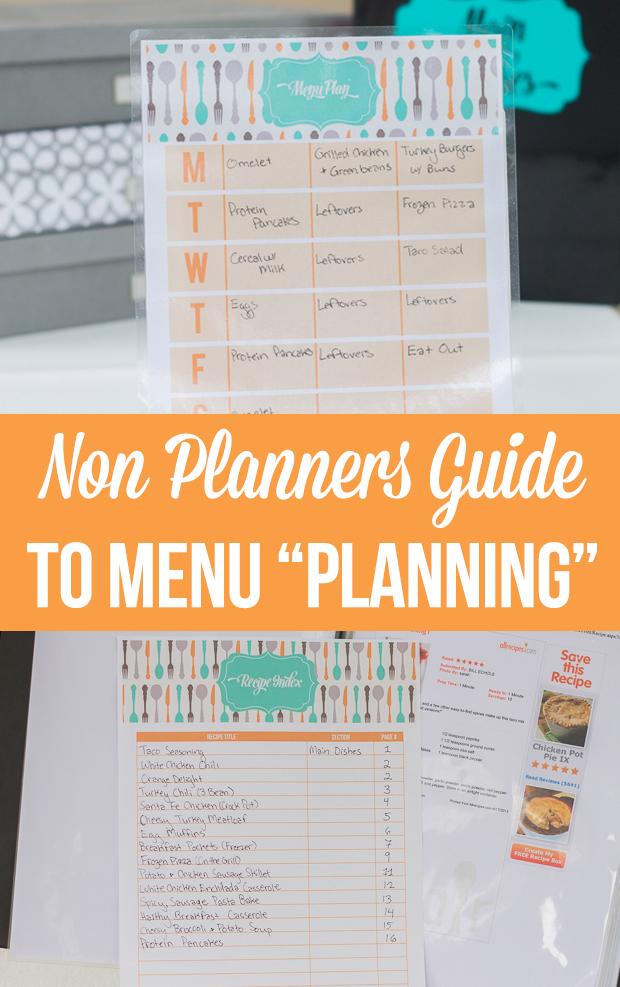 How to menu "plan" when you don't really like to meal plan and have a hard time sticking with your plan
