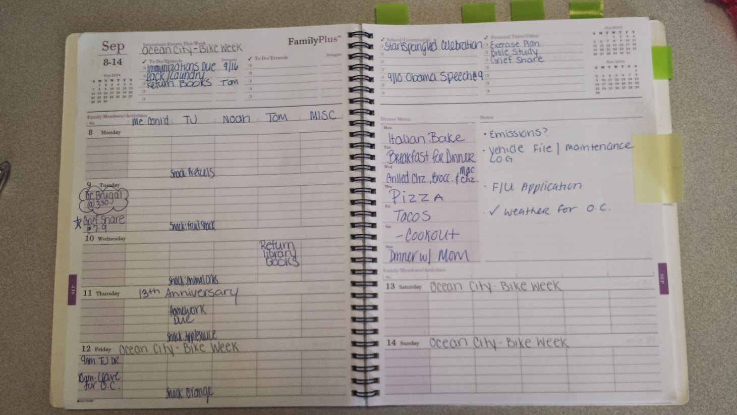 A Tour of Christen's Daytimer Family Plus Weekly Monthly Planner