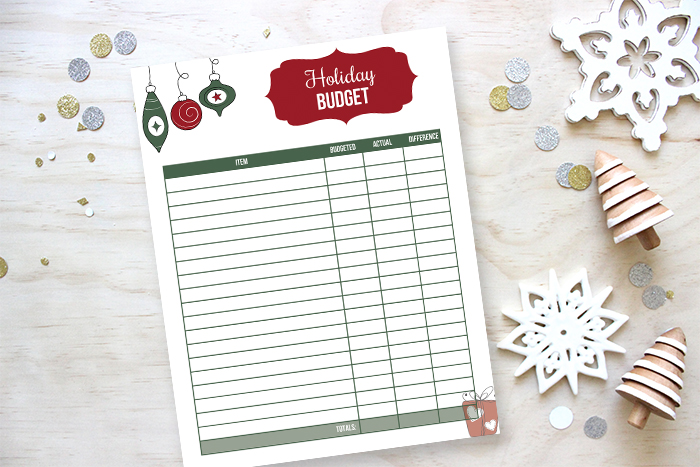 Free printable holiday budget tracker - and budget Christmas ideas.