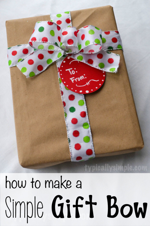 How to make a really simple, quick, and easy gift bow
