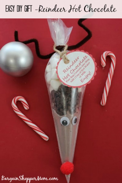 Budget friendly DIY Christmas gift - Reindeer hot chocolate