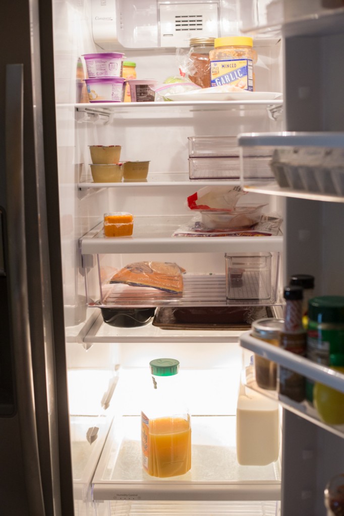 Refrigerator after tossing expired food