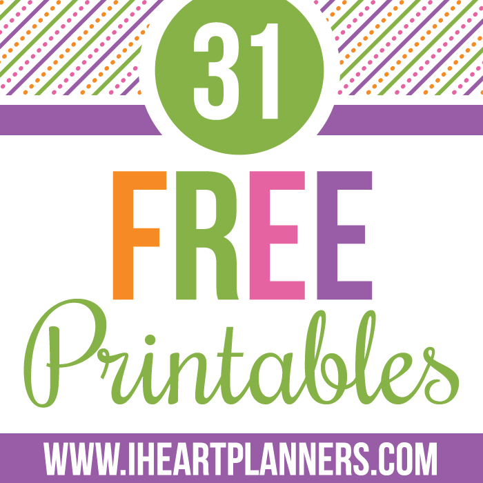 31 Days of Free Printables