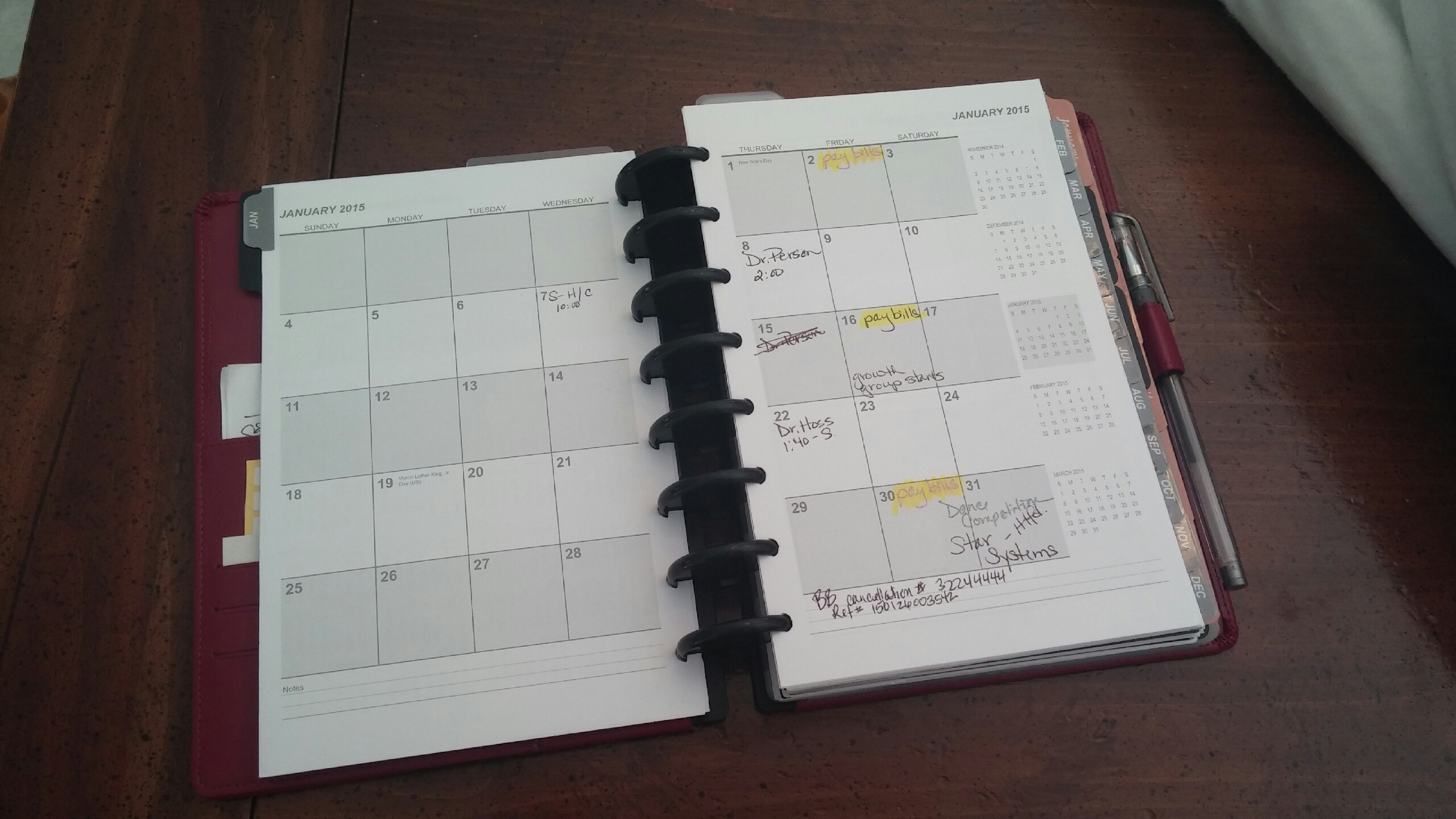 Side by Side Monthly Calendars for Personal and Business Use