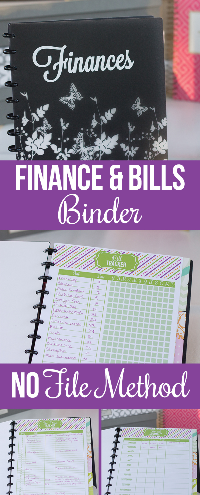 Finance binder tour - how I keep my bill paying and finances organized quickly and easily - with NO filing required!