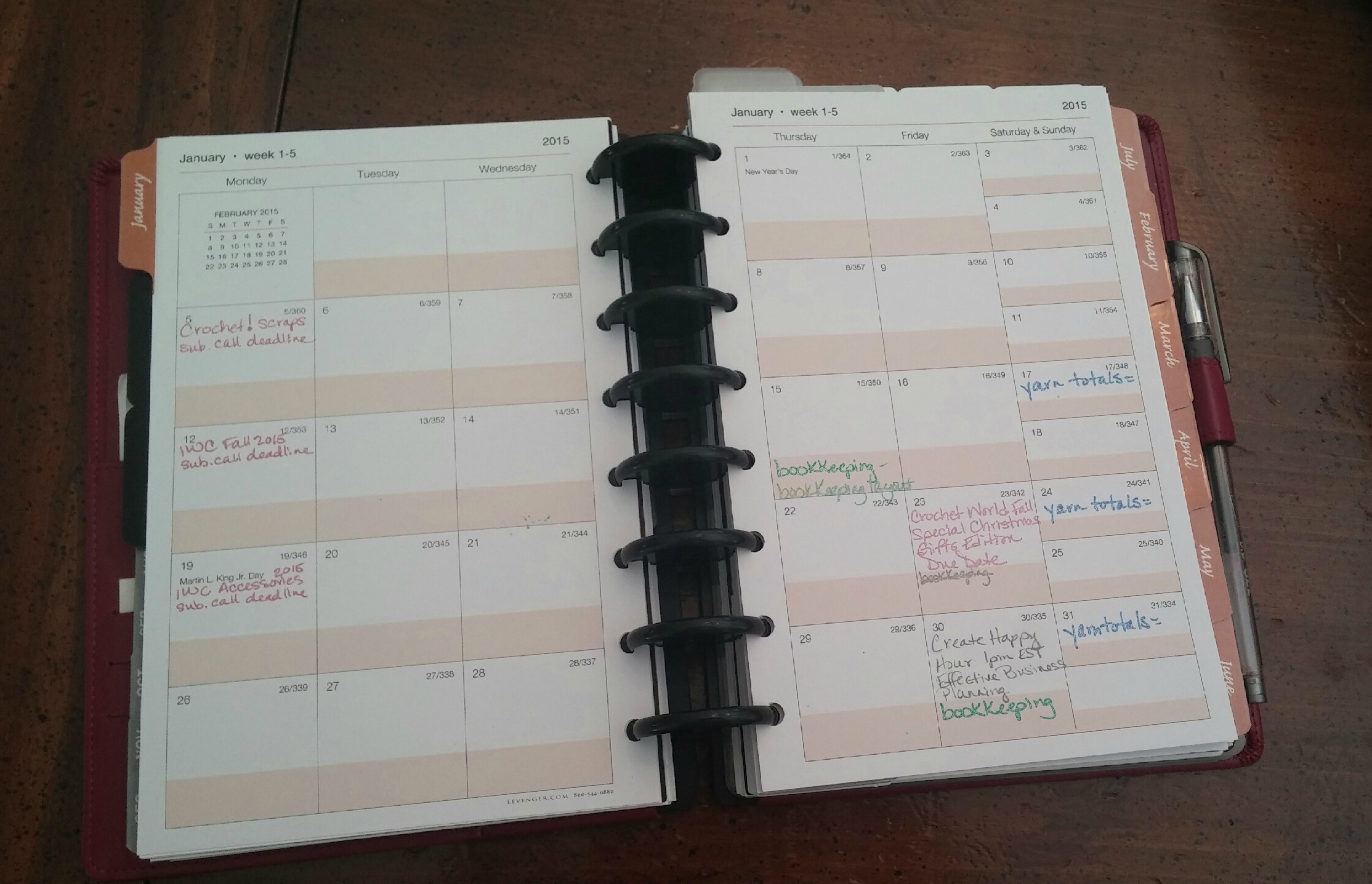 Weekly Overview Planner Page