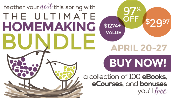 Ultimate Homemaking Bundle includes tons of resources for cleaning, organizing, meal planning, saving money, and so much more!