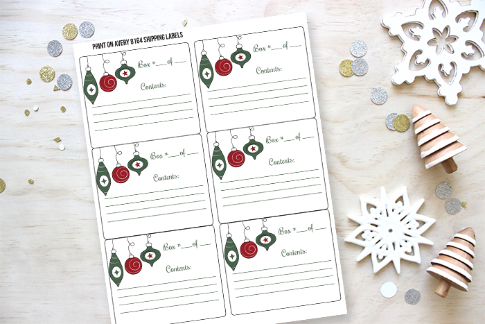 printable holiday decor labels