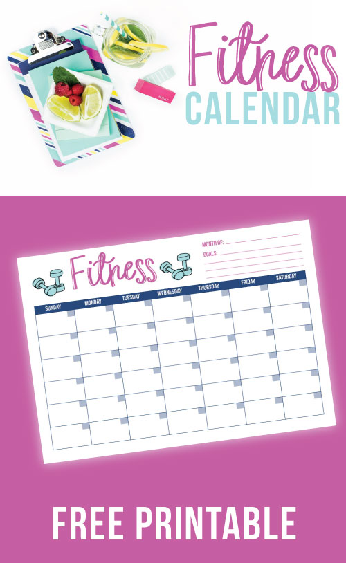 Free Printable Fitness Tracker. I use this fitness calendar to record all my exercise each month.