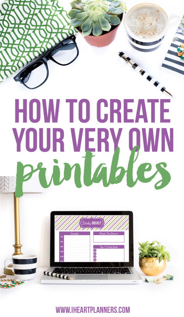 Learn how to create your own printables in this live workshop! - iheartplanners.com
