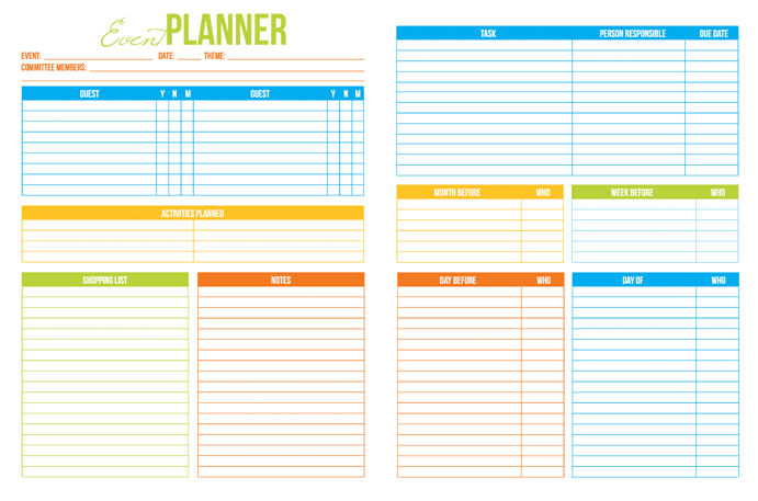 FREE PRINTABLE - Stress Free Party Planning - iheartplanners.com