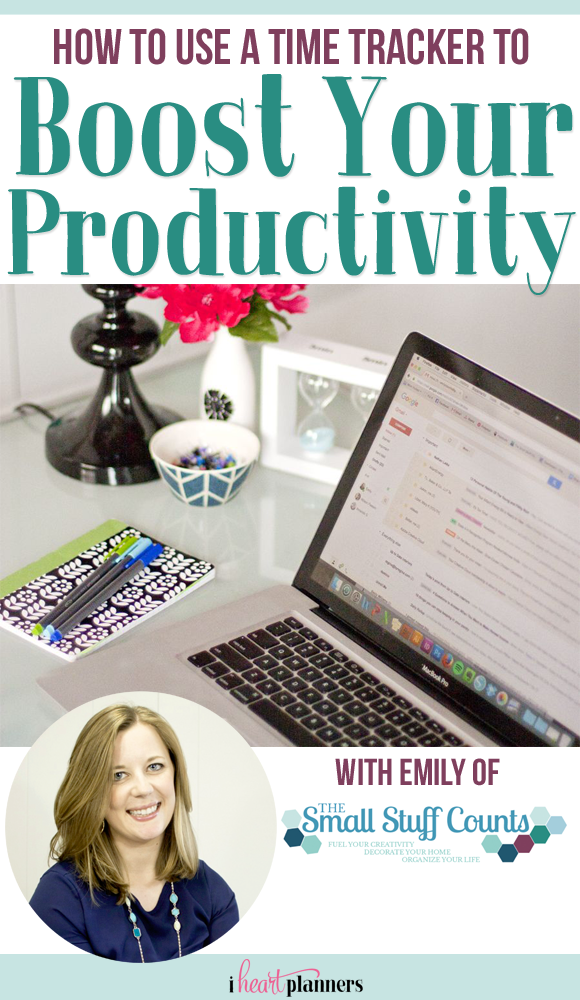 When organizing your time, the first step is understanding how you're currently using it. It's important to step back and assess how you currently spend your time, and the best way to do that is with a time tracker. This is a great way to see how you’re really doing so you can make changes to boost your productivity moving forward! Guest post from Emily of The Small Stuff Counts - iheartplanners.com