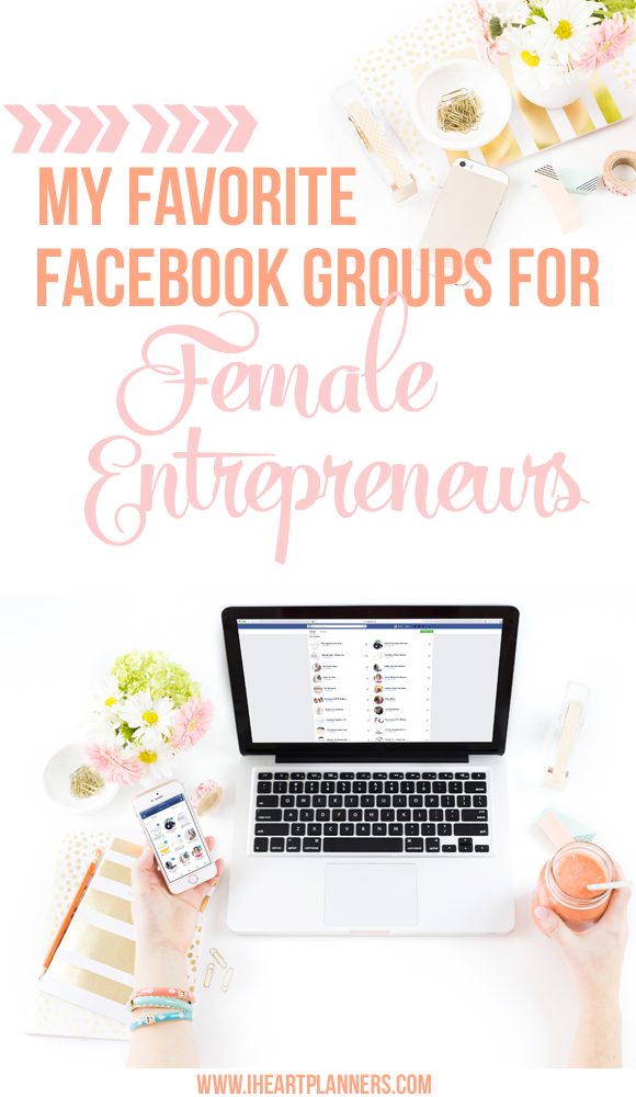 Facebook Groups are a great place to connect with other like-minded entrepreneurs. You can get ideas, advice, collaborate, and even just know that there are other people dealing with the same things you are. Here are my favorites. - www.iheartplanners.com