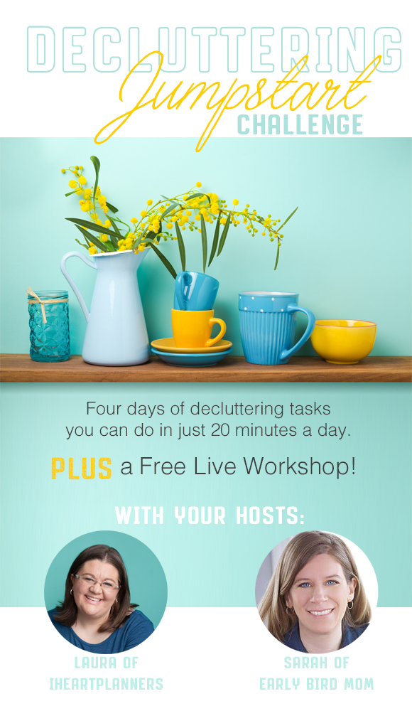 Need help decluttering? We've got just the thing to help you declutter your kitchen and get organized in just a few minutes a day. It doesn't cost a thing to join and it's going to be lots of fun to tackle our clutter together (plus there are some pretty sweet prizes)!