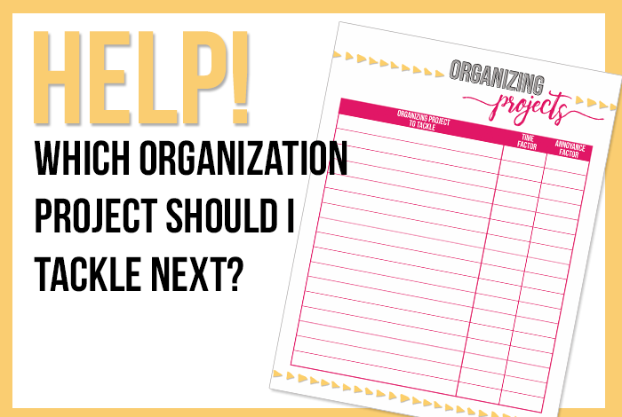 I've been feeling overwhelmed by all the organizing projects I want to tackle, so I made a printable and included a unique system for rating and prioritizing the projects. Get your free download here. - www.iheartplanners.com