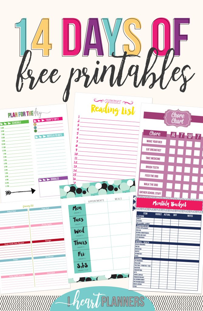 I’m so excited bring you 14 days of free printables to celebrate the all the new things we're adding to the Sweet Life Society in 2017. Full size, half size, personal size, Happy Planner size: all inside the club! Join today. - www.iheartplanners.com