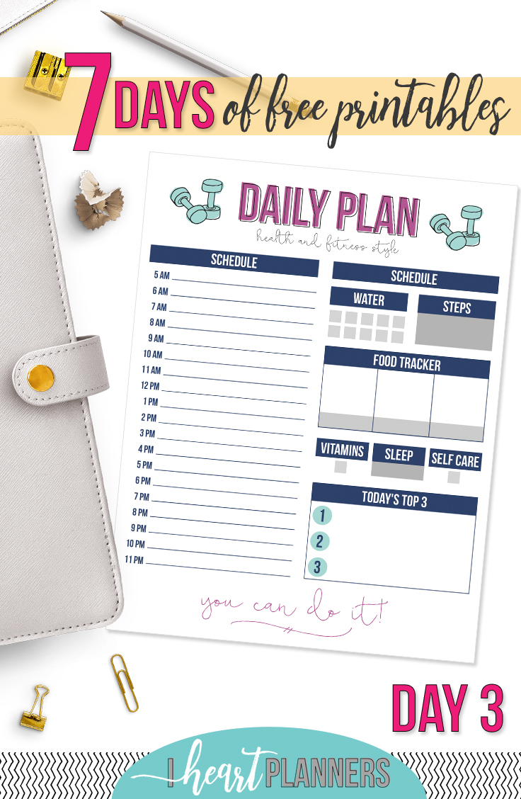 Day Three of the 7 Days of Free Printables Series. Download now and use today! - www.iheartplanners.com