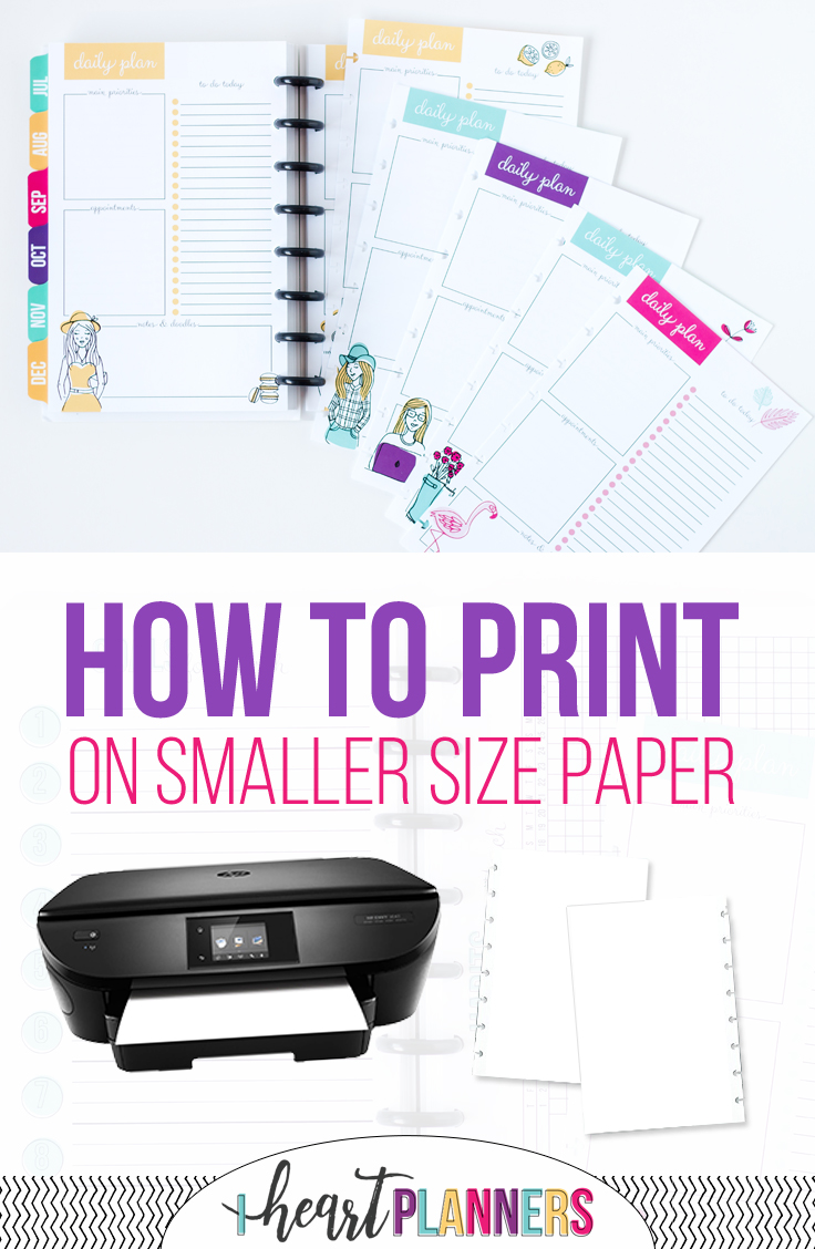 How to print on the smaller size paper that comes with your Sweet Life Planner. Video walk-through's included for both Mac and PC users. - iheartplanners.com