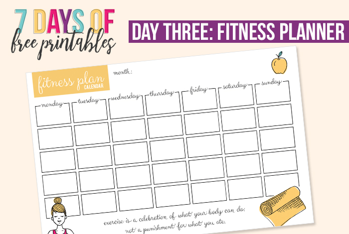 Fitness Planner Printable I Heart Planners