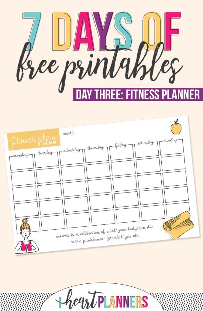 Fitness Planner Printable