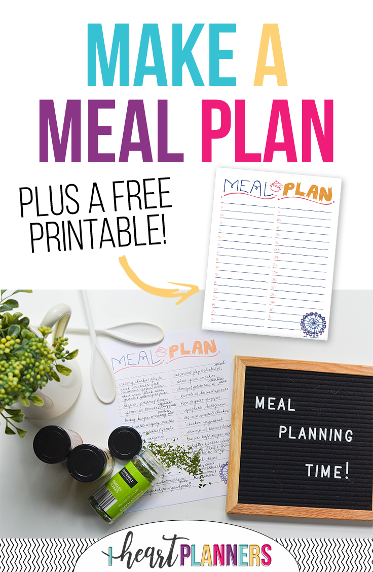 Enjoy this free monthly meal planner printable to help you get all of your meal planning done at once for the entire month. Monthly meal planning saves lots of time and makes the whole meal planning process more efficient. Give it a try!