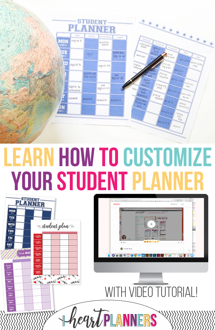 Stay on track with a student planner. Customize our school planner as a homeschool planner, academic planner, college planner, high school planner, & more!