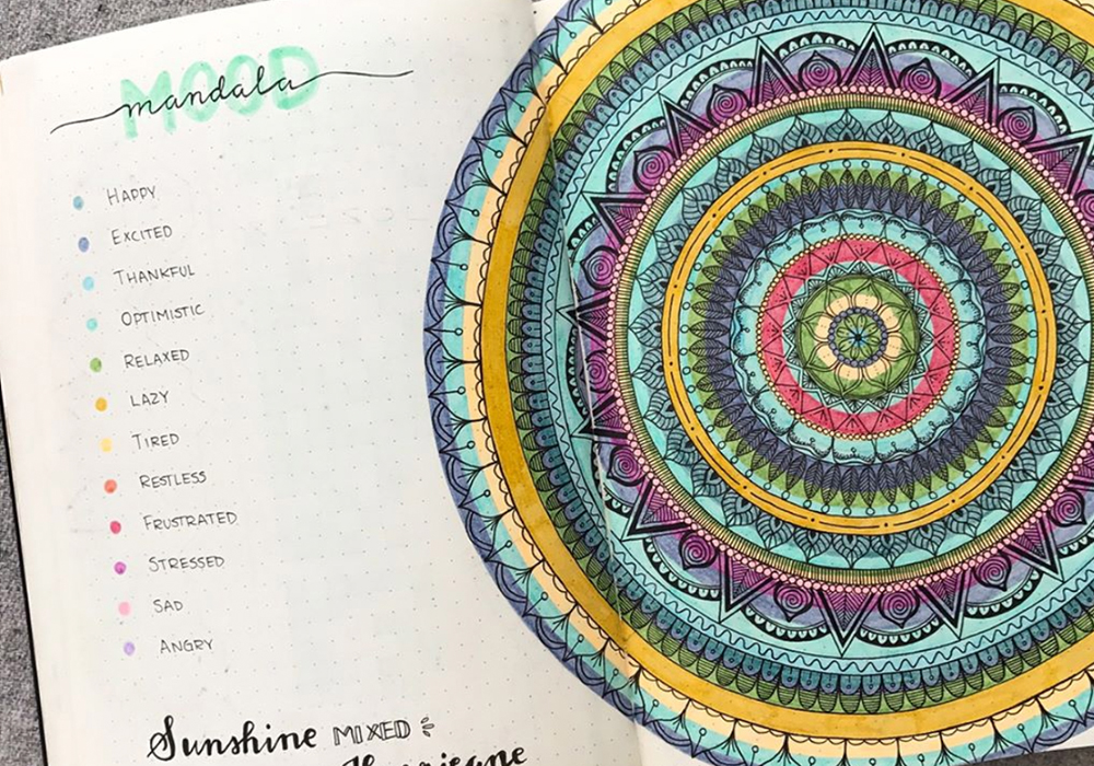 Adding a mood mandala to your bullet journal provides a way for your planner to become a creative diary and optimal scheduler all in one. Here are some of our favorites for inspiration to your BUJO.