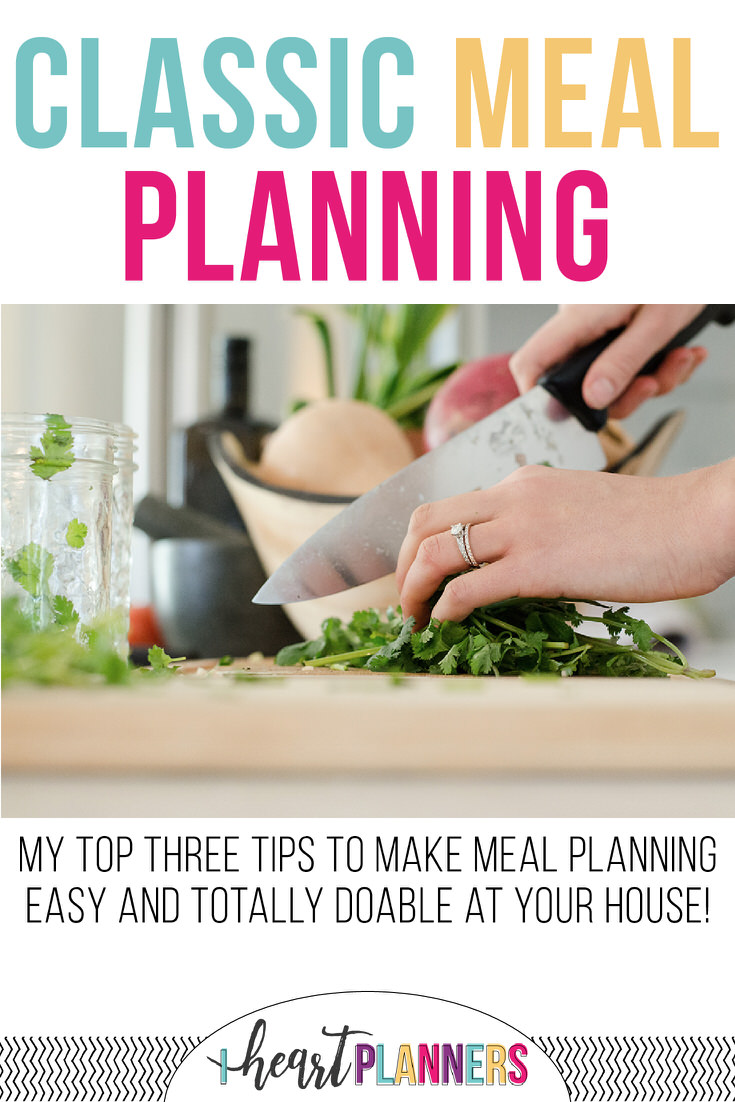 You don’t have to spend an hour and a half every week just deciding what your family will eat. With my best tips on meal selection and advice for every day classic meal planning you'll be able to keep it simple and follow through. Here's how to make meal planning less of a chore.
