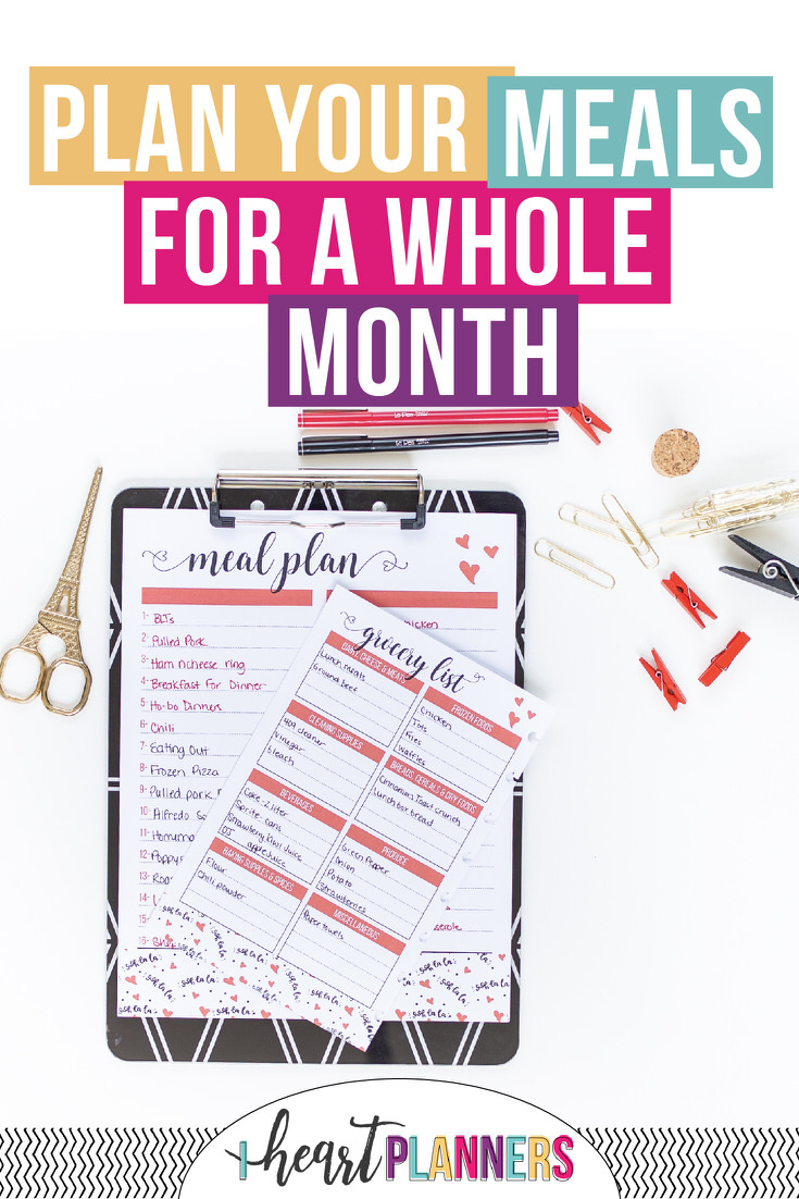 Does the thought of drafting a month long meal plan sound daunting? We will walk you step by step through how to choose the right meals to get your meal planning out of the way for a whole month!