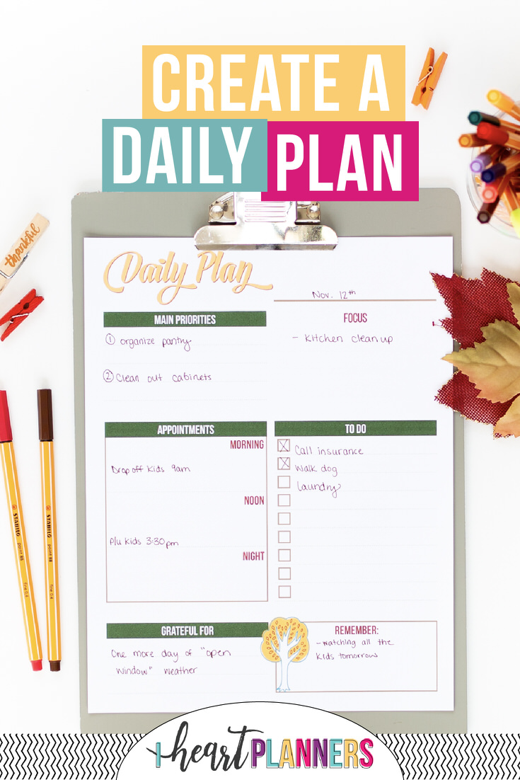 Planning each day can have a huge impact on your life overall. Here's why and a free printable to get you started.