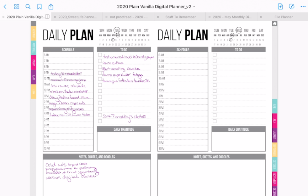 Digital Planning iPad Weekly & Daily Planner GoodNotes Planner Notability Planner Digital Planner Undated Daily Digital Planner